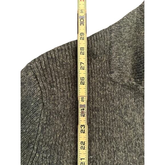 Vintage Land's End Brown chunky grandpa Knit sweater Cardigan Size L - Picture 10 of 10